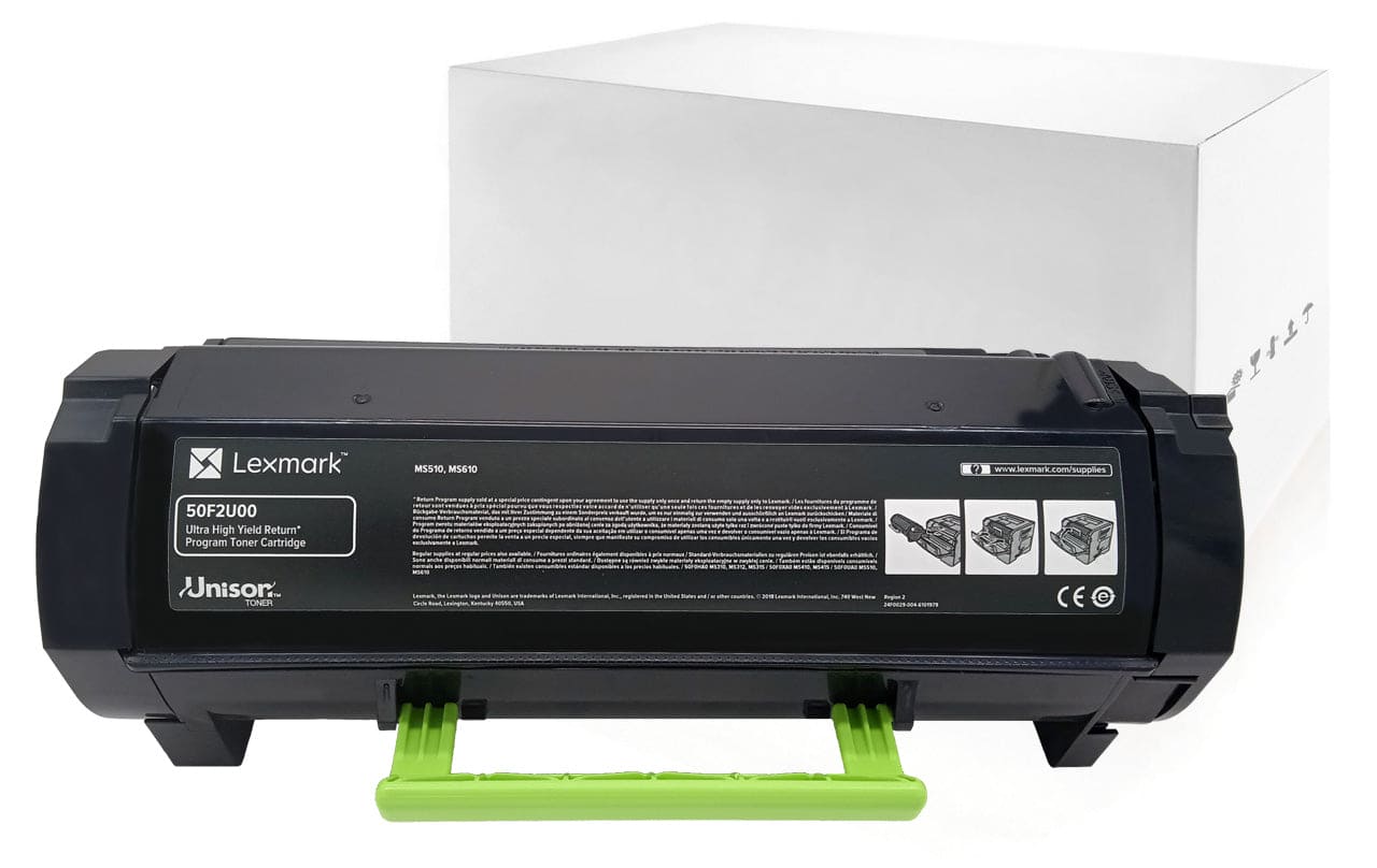 original Toner für Lexmark  50F2U00  /   502U  /  MS510   20.000 Seiten - white Boxed -