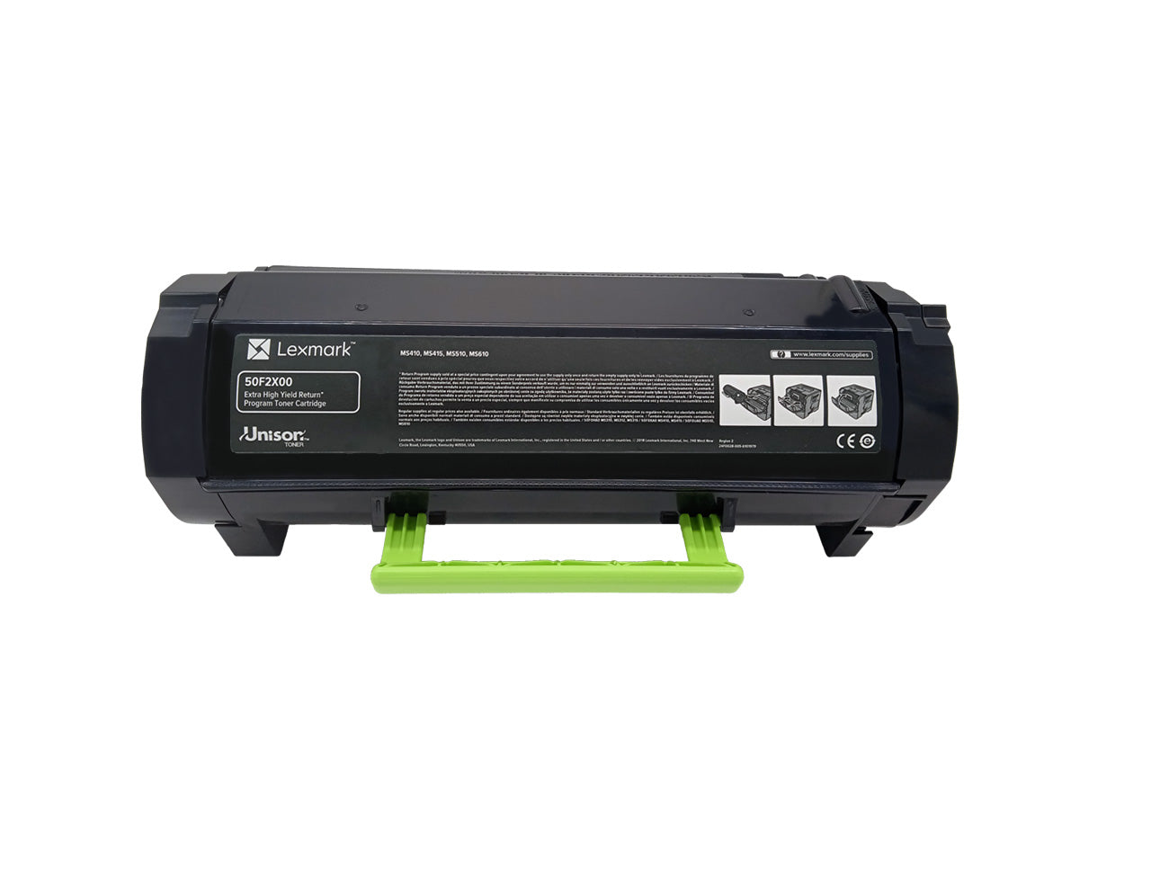 Original Toner ersetzt Lexmark 50F2X00 / 502X Farbe: Schwarz ca. 10.000 Seiten für MS 410 / MS 510 / MS 610 usw. wb