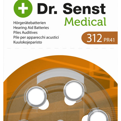 30 StückDr. Senst Medical Zinc Air Hearing Aid ZA312,  blister