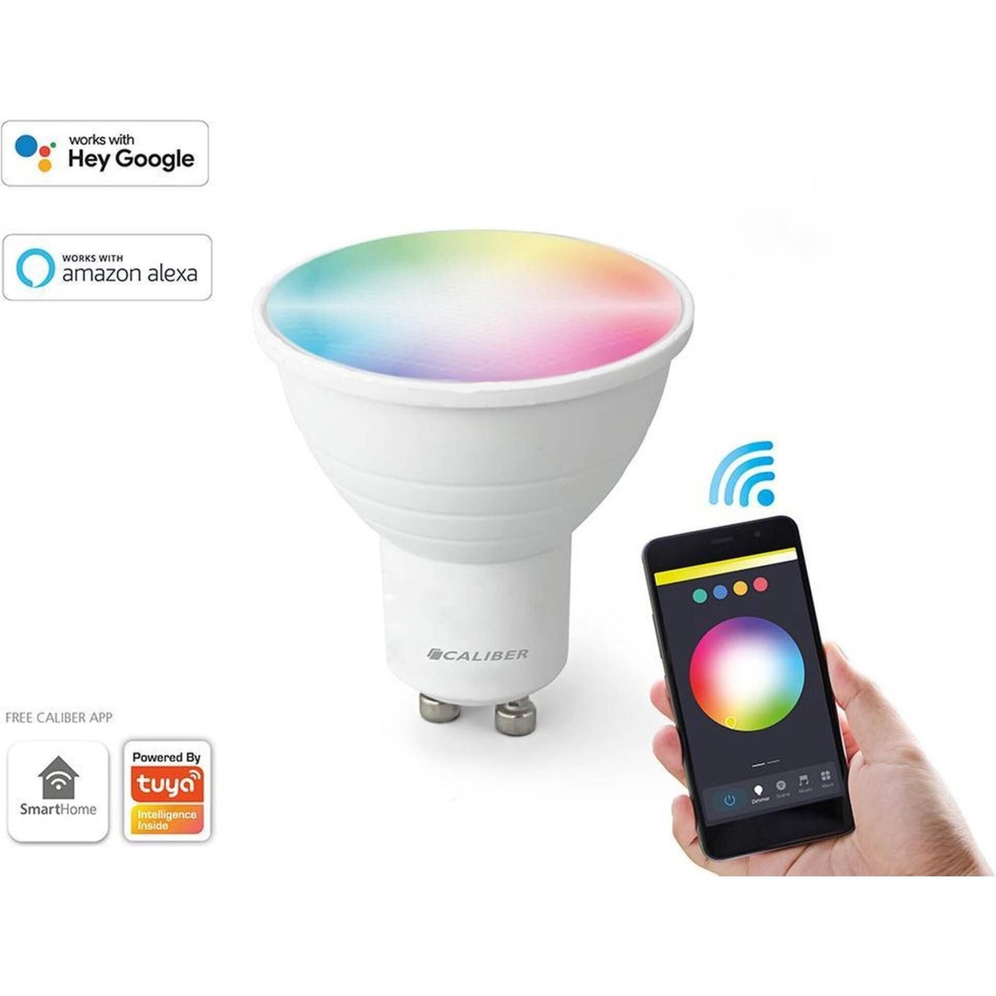 Caliber Wifi LED GU10  Cool+Warm White +RGB  HBT-GU10