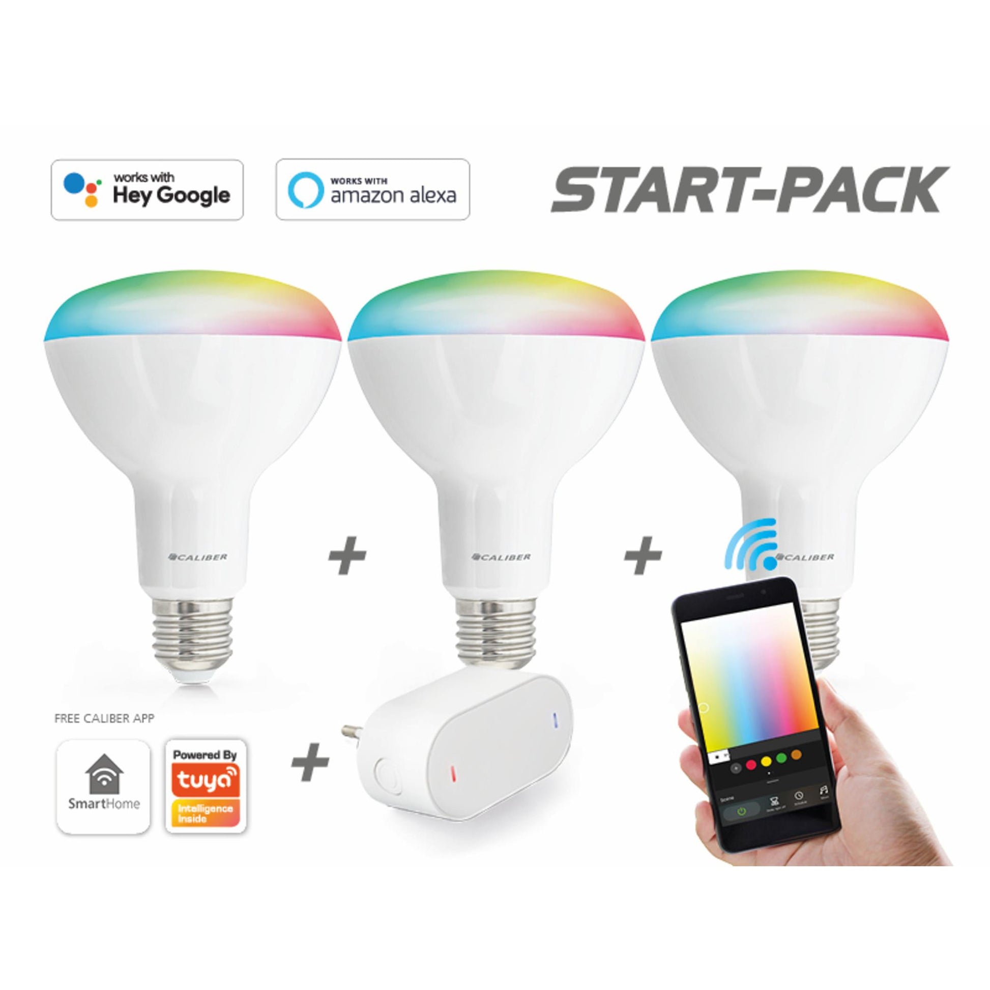 Caliber 3x BR30 RGB+CCT + GATEWAY  HBT-BR30-STARTPACK