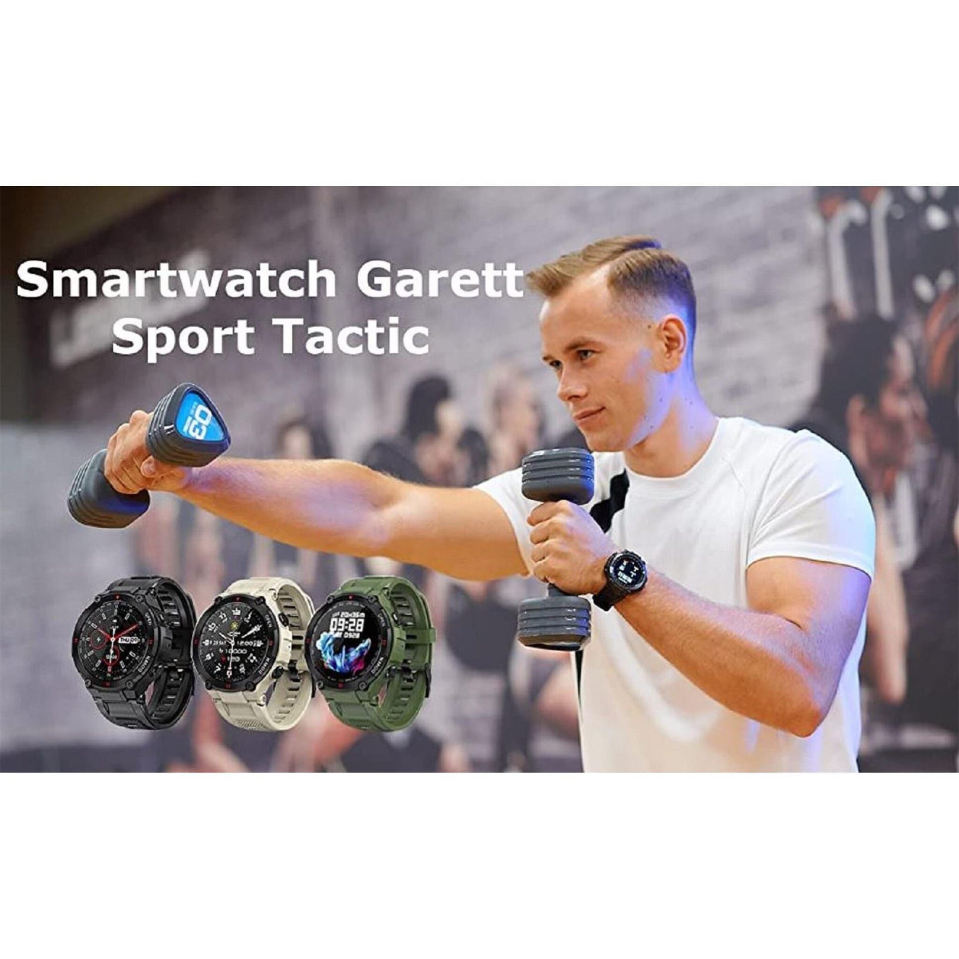 Smartwatch Garett Sport Tactic beige