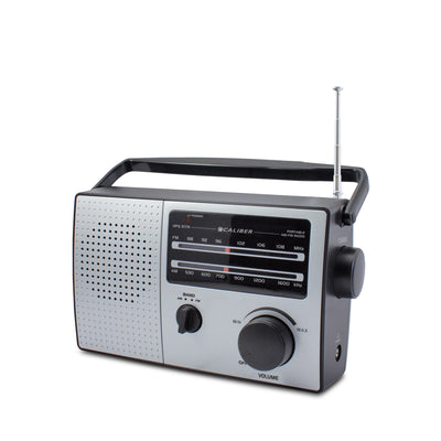 Caliber Tragbares FM AM-Radio – Grau/Schwarz (HPG317R)