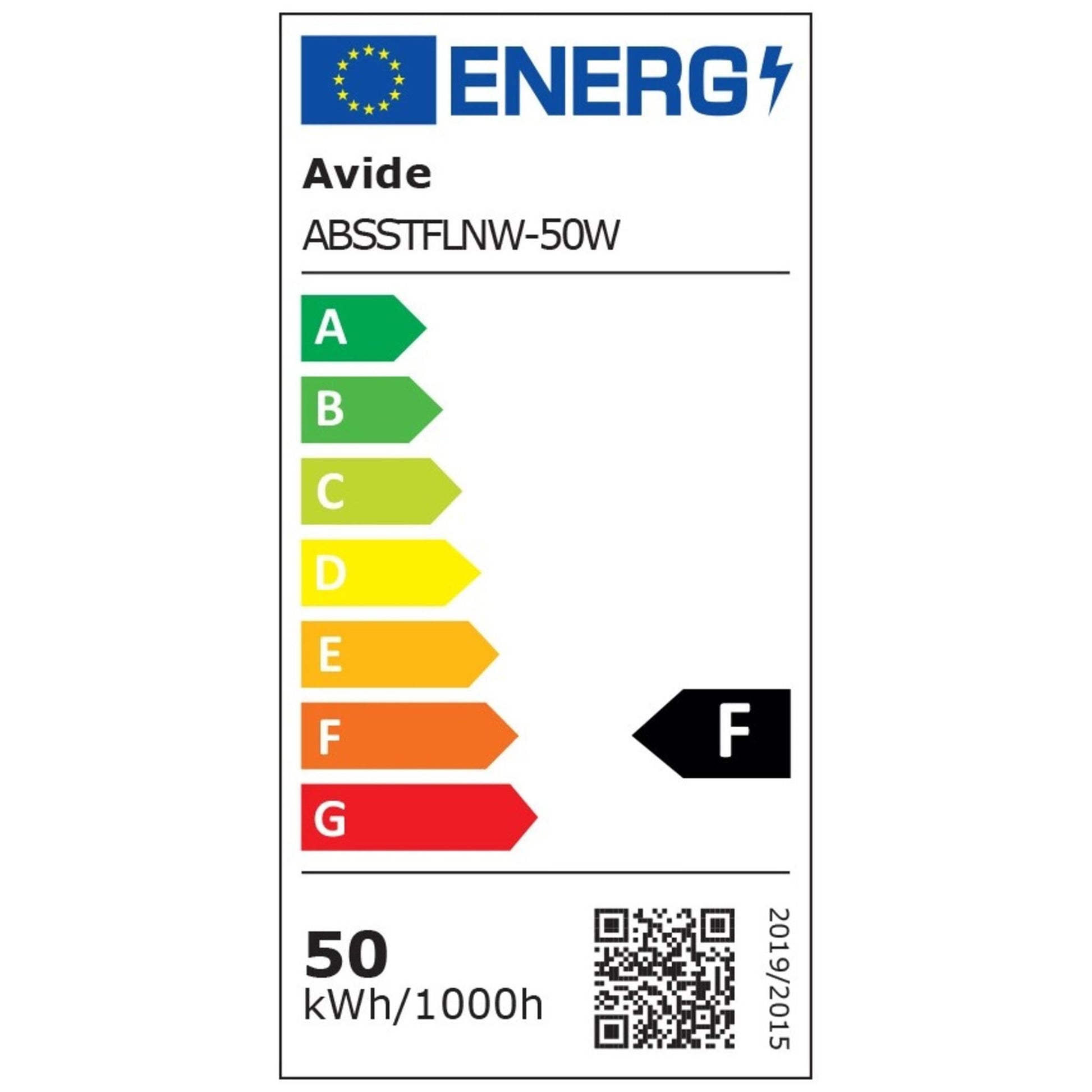 Avide LED Flutlicht Slim SMD 50W mit Ständer 1.5m NW 4000K