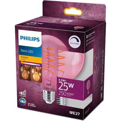 Philips Lampen LED E27 4.5W 1800K 250Lm dimmbar Rosa