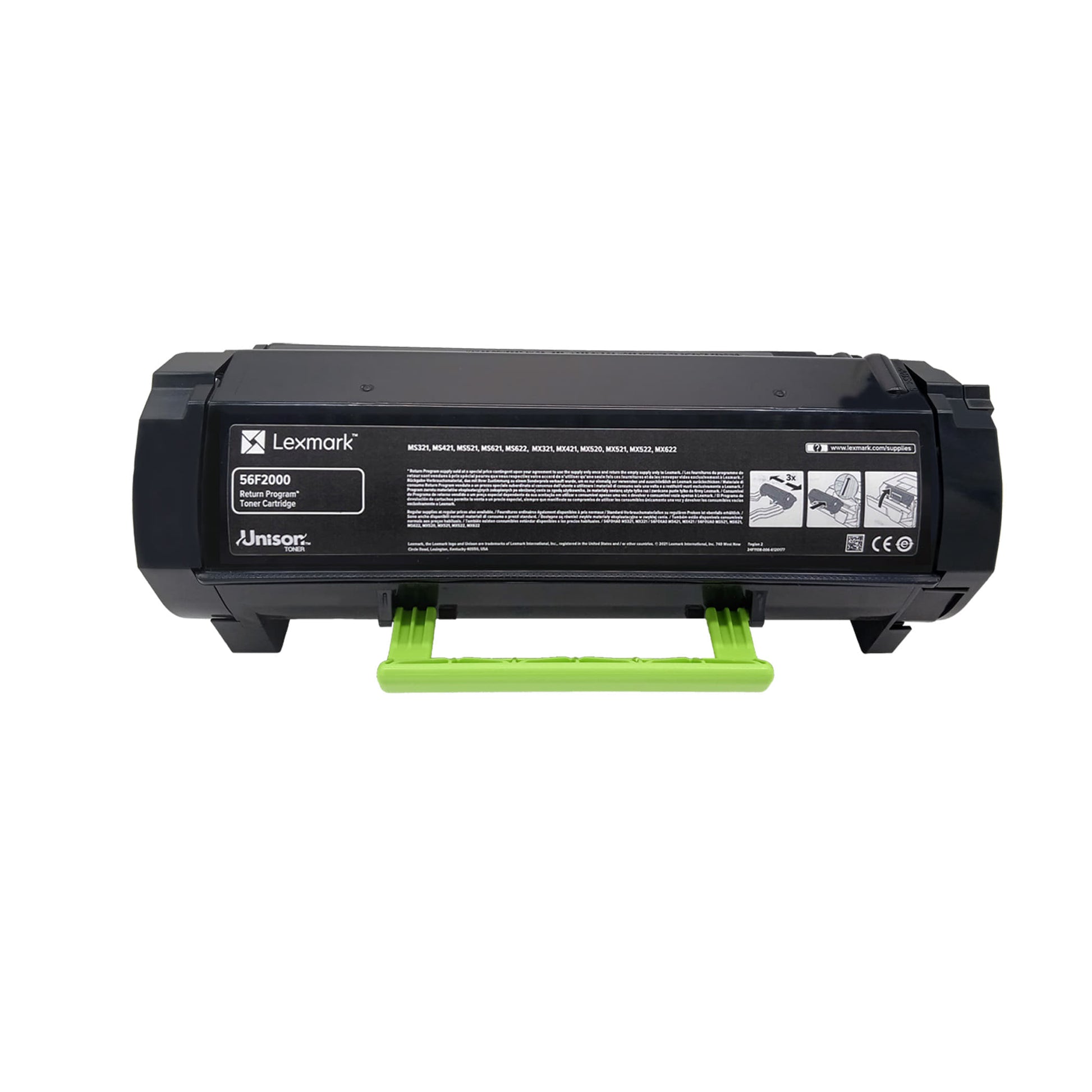 Original Lexmark Toner  56F2000 Farbe: Schwarz ca. 6.000 Seiten | MS + MX 321 | 421 | 521 | 522 | 621 usw.