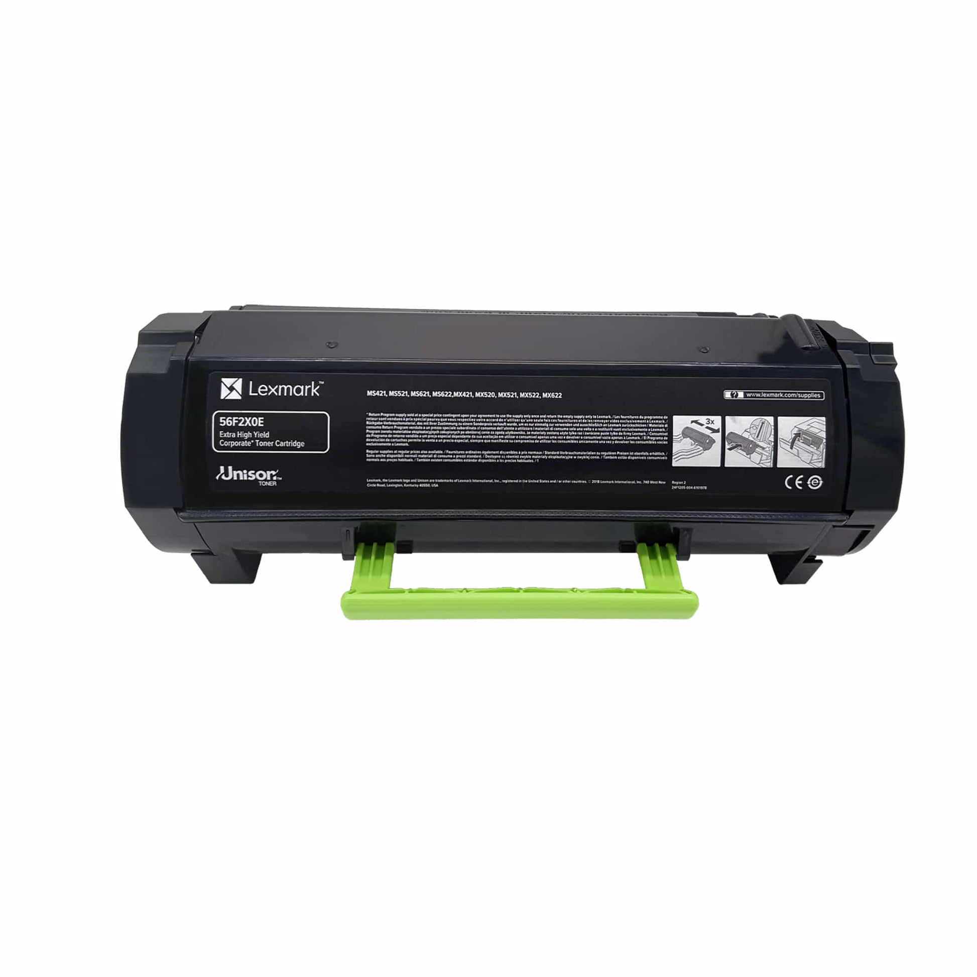Original Lexmark  Toner 56F2X0E Farbe: Schwarz ca. 20.000 Seiten für MS + MX 421 | 521 | 621 | 622 Serien