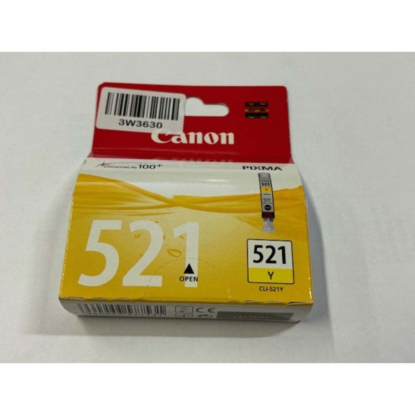Original Tinte Canon 2936B001, CLI-521Y, Gelb, ca. 477 Seiten, beschädigte Verpackung