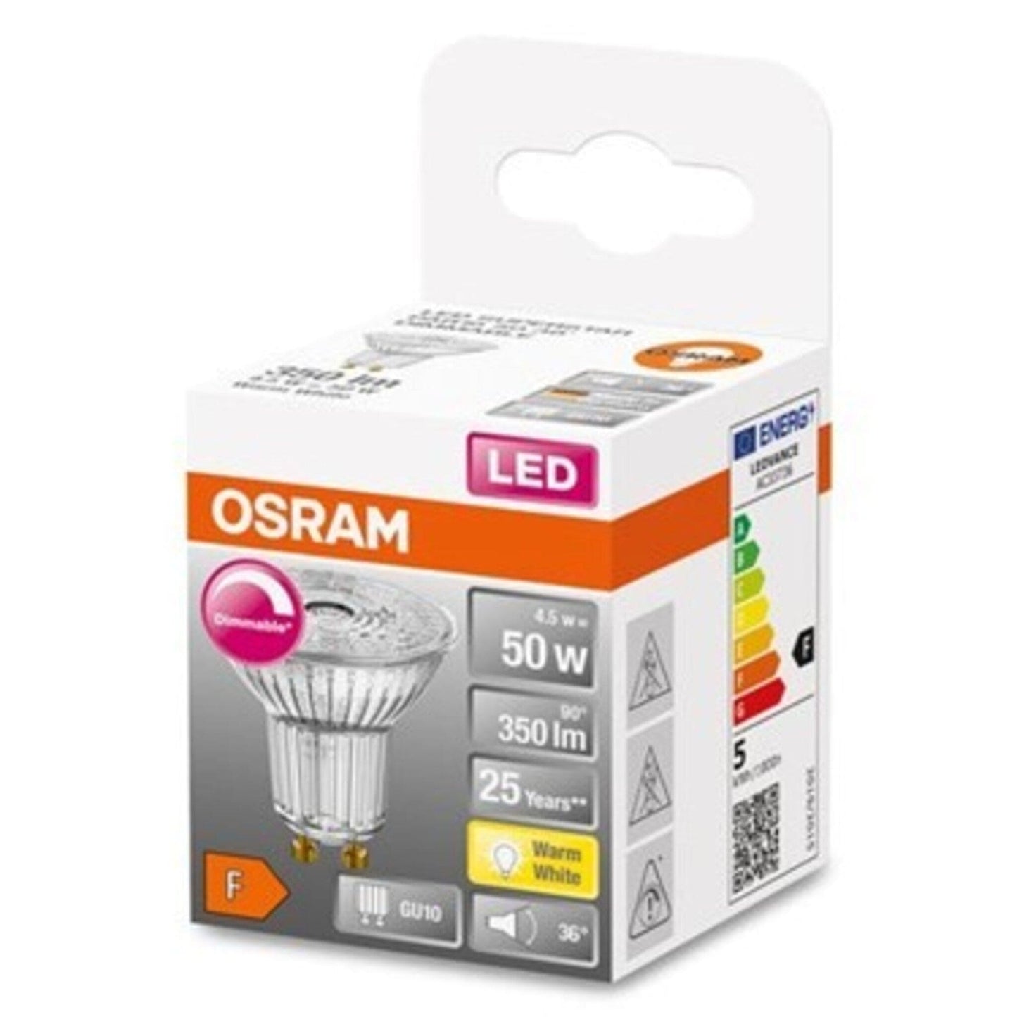 Osram LED Superstar PAR16 DIM 5,5-50W/927 GU10 350lm 36° dimmbar