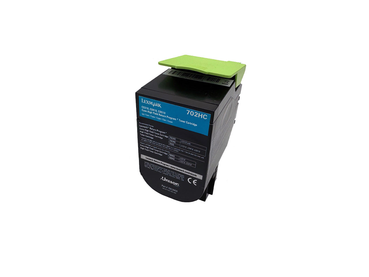 Lexmark Original Toner 70C2HC0 (702HC)  Farbe: Cyan ca. 3.000 Seiten für CS 310 | 410 | 510 Serien wb