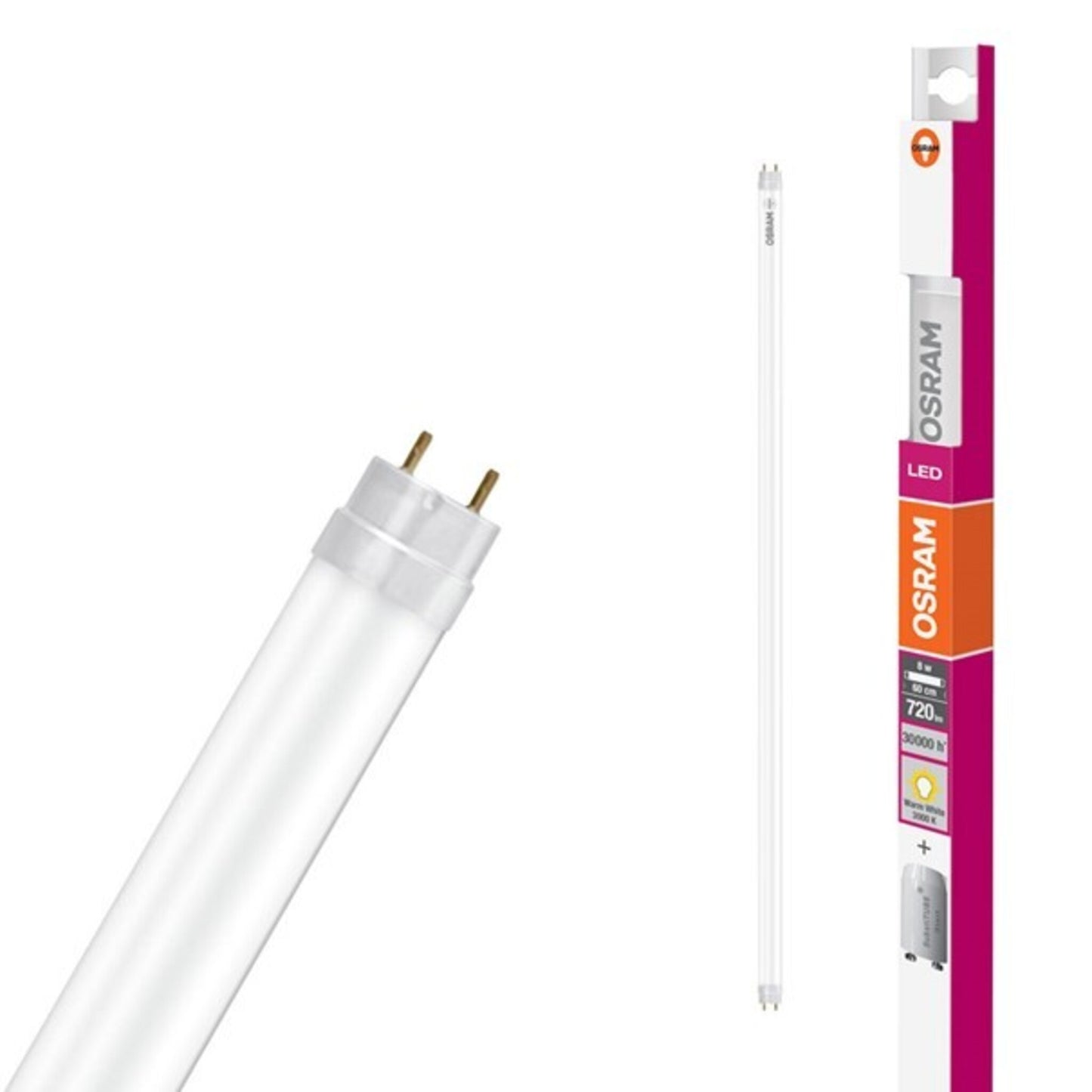 Osram LED Leuchtmittel SubstiTube T8 Röhre 60cm 7,3W/840 G13 800lm Neutralweiß 4000K