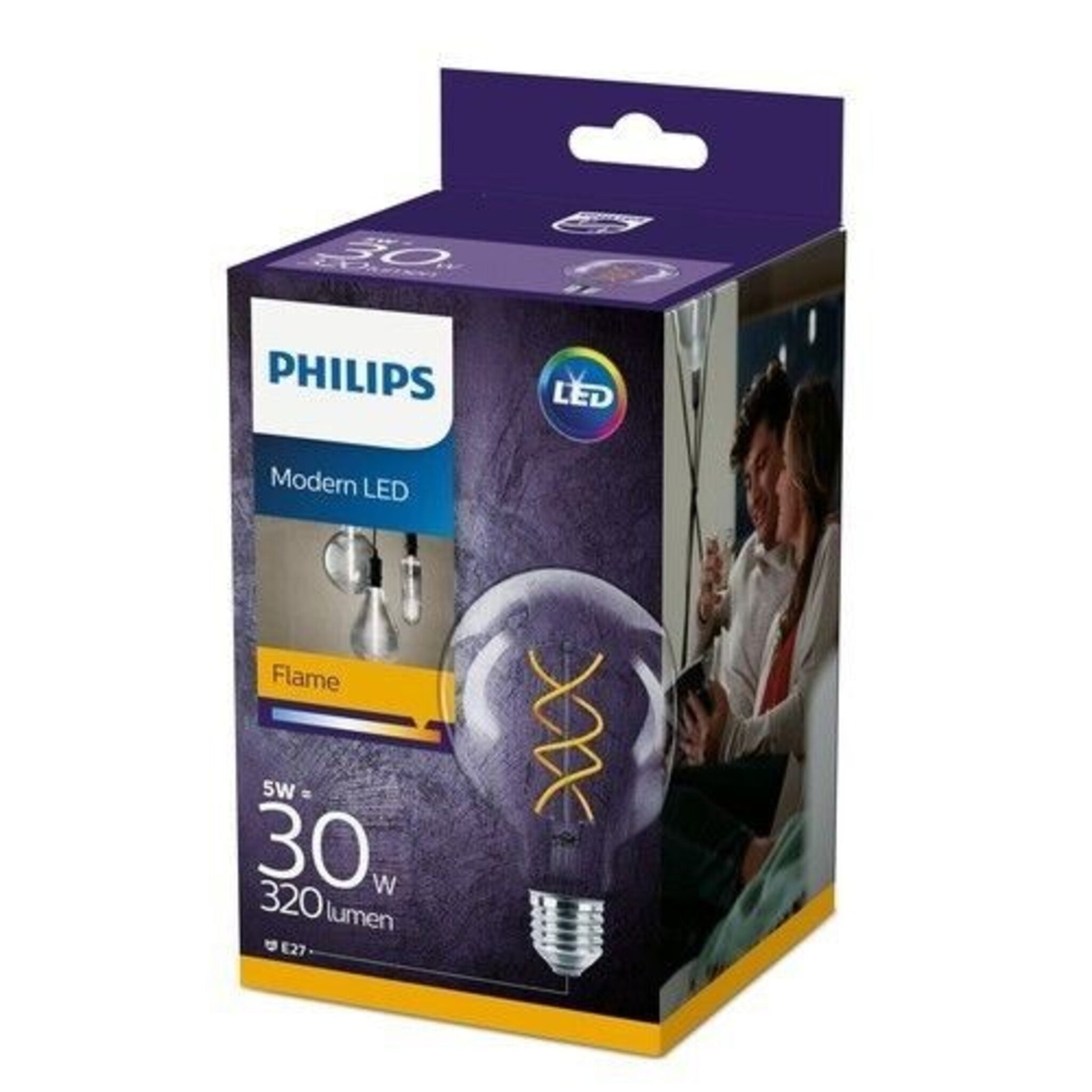 Philips Classic E27 LED-Kugel 5W=30W Flamme 2200K 230VAC