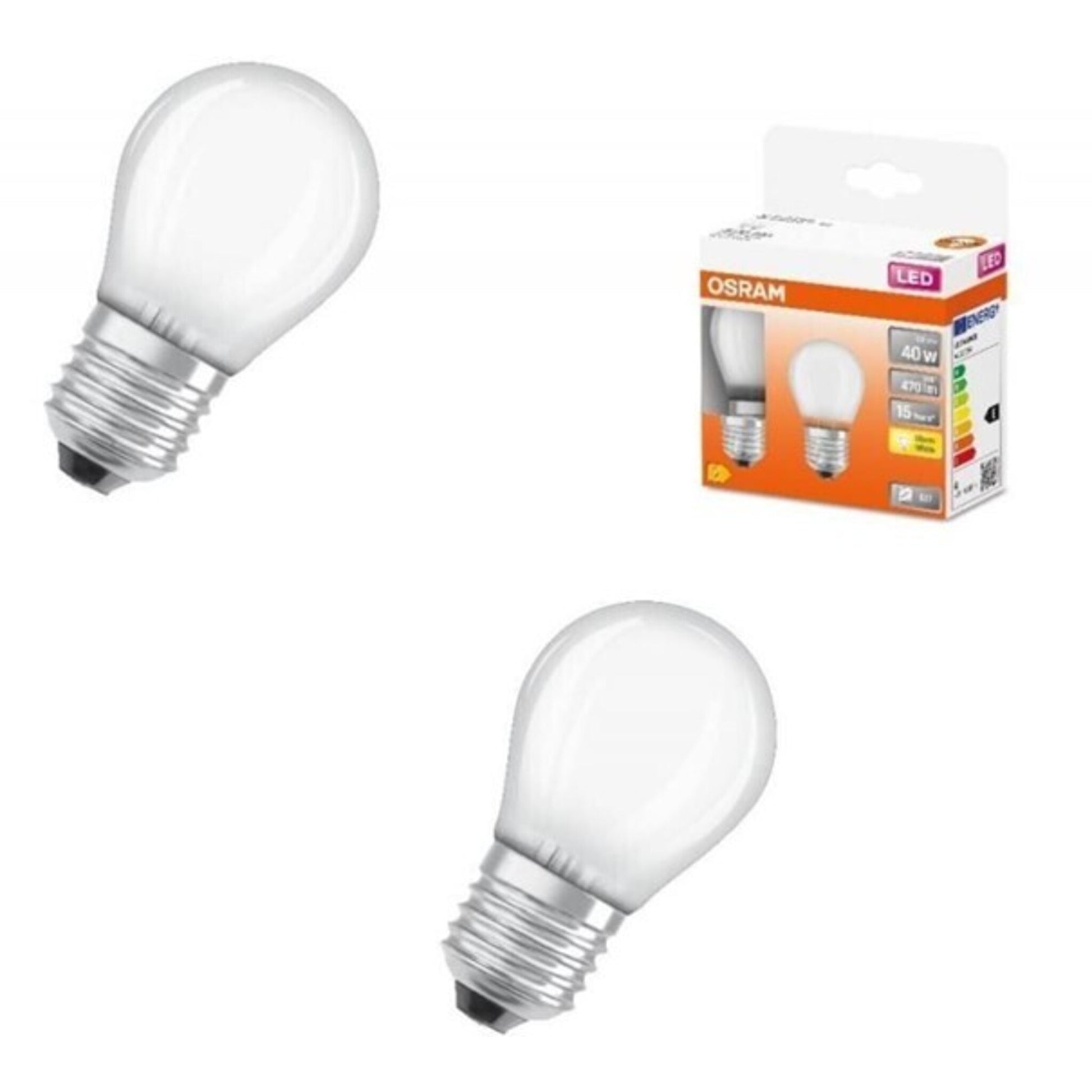 Osram OSR 075153660 - LED-Lampe STAR E27, 4 W, 470 lm, 2700 K, Filament, 2er-Pack