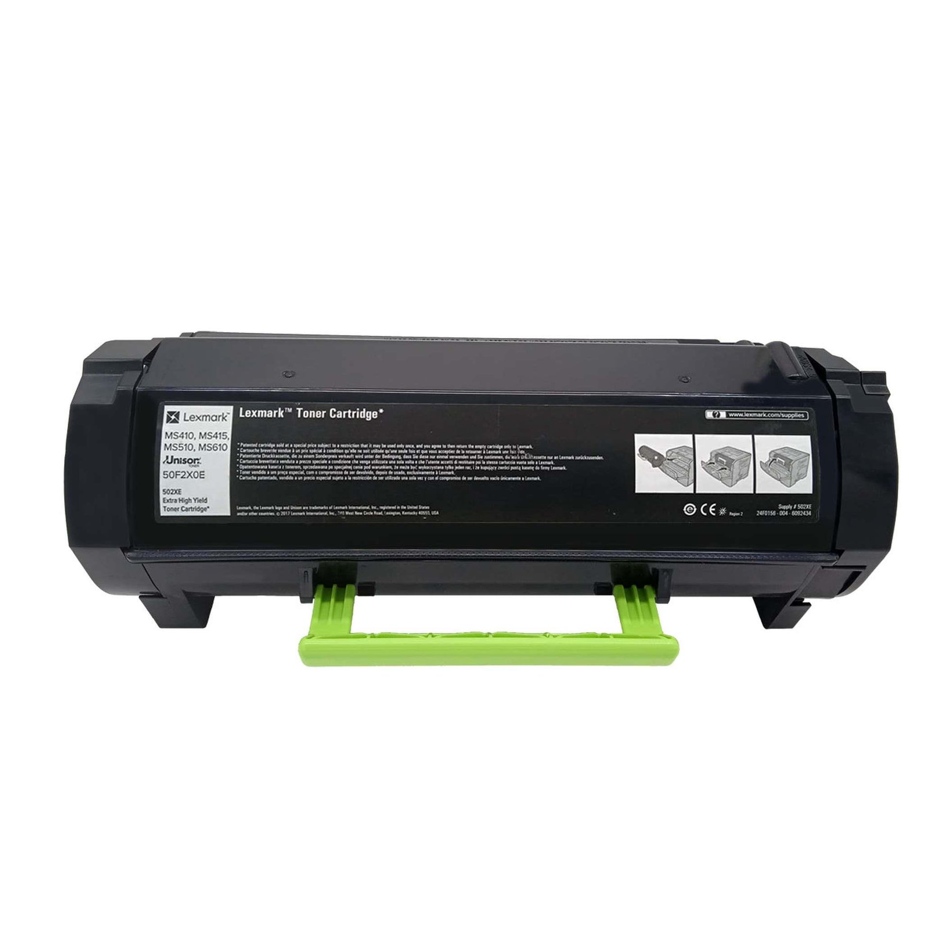 Original Lexmark Toner 50F2X0E 502XE Farbe: Schwarz ca. 10.000 Seiten für MS410 / MS510 / MS610 Serien usw. wb