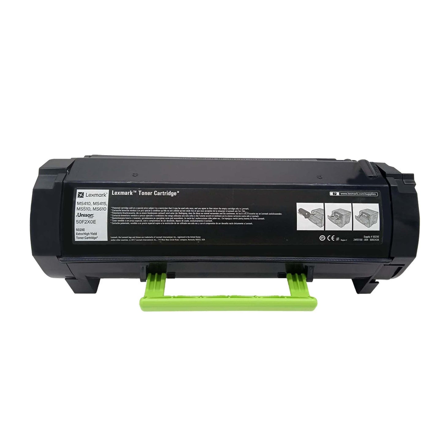 Original Lexmark Toner 50F2X0E 502XE Farbe: Schwarz ca. 10.000 Seiten für MS410 / MS510 / MS610 Serien usw.
