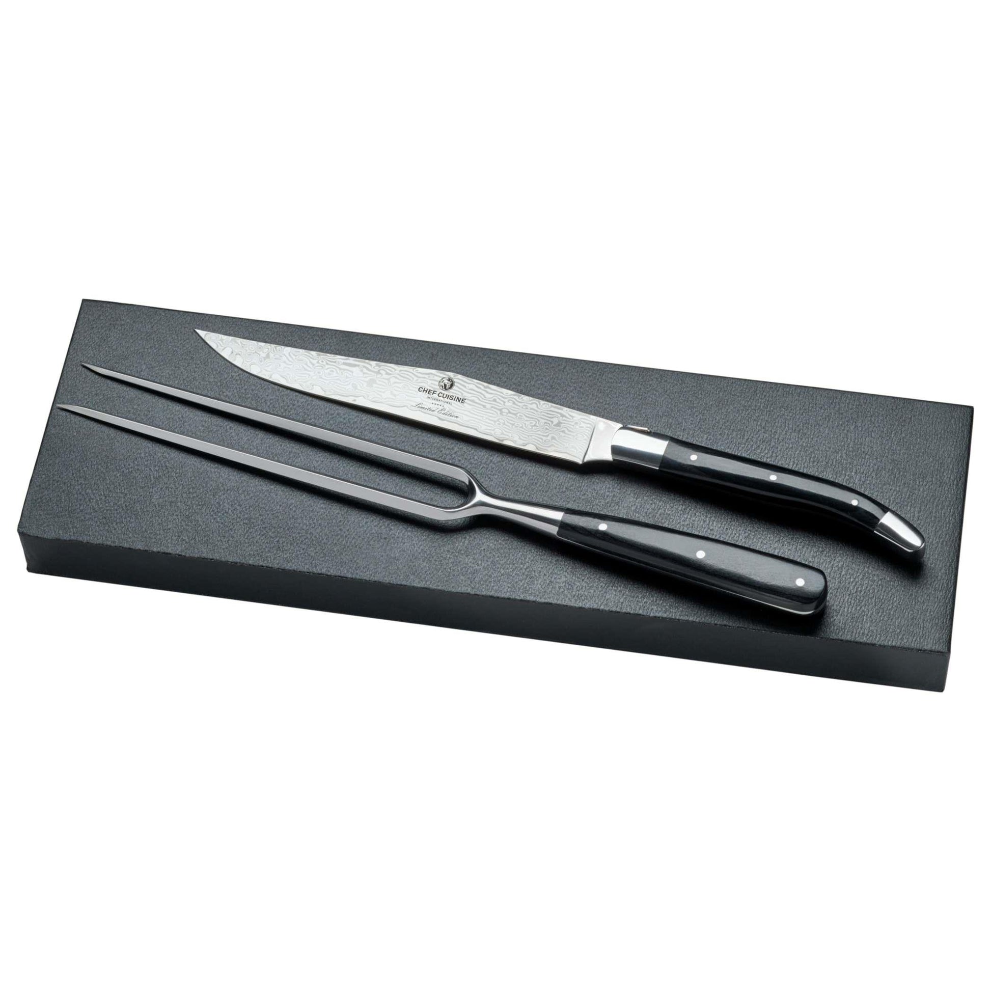 CHEF CUISINE Damast Tranchier Besteck, 2-tlg.