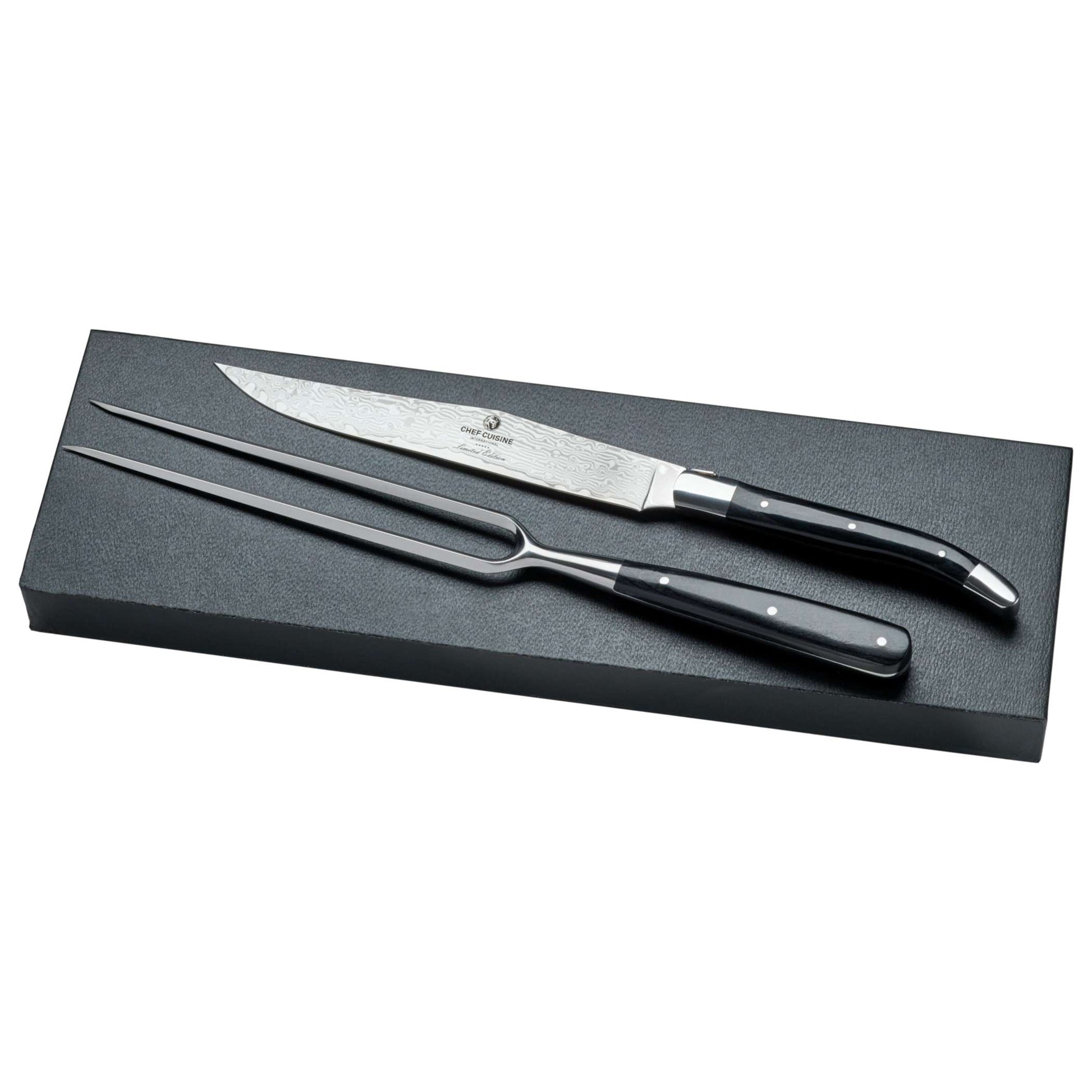 CHEF CUISINE Damast Tranchier Besteck, 2-tlg.