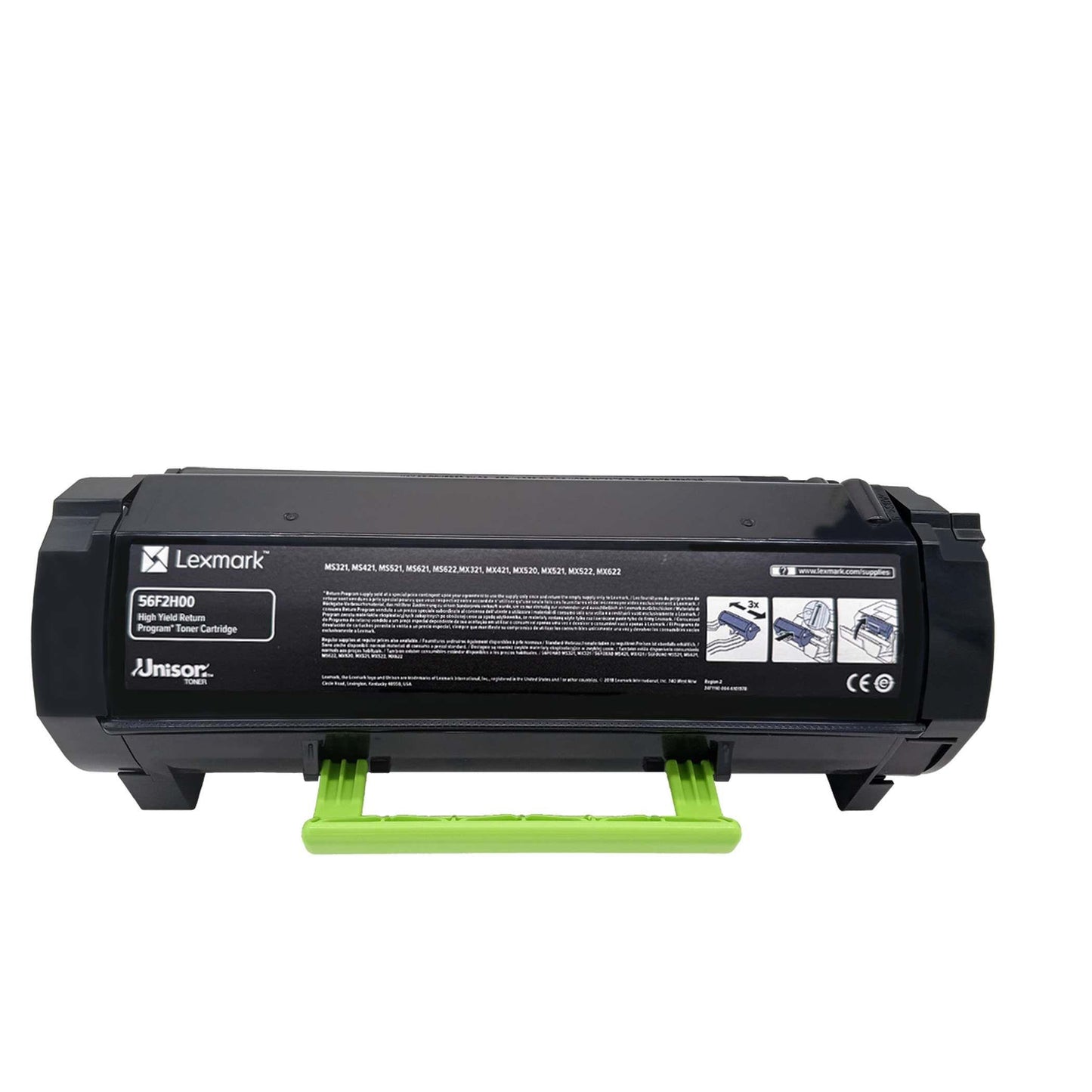 Original Lexmark Toner 56F2H00 Farbe: Schwarz ca. 15.000 Seiten für MS321 MS321dn MS321dntw MS421 MS421dn 