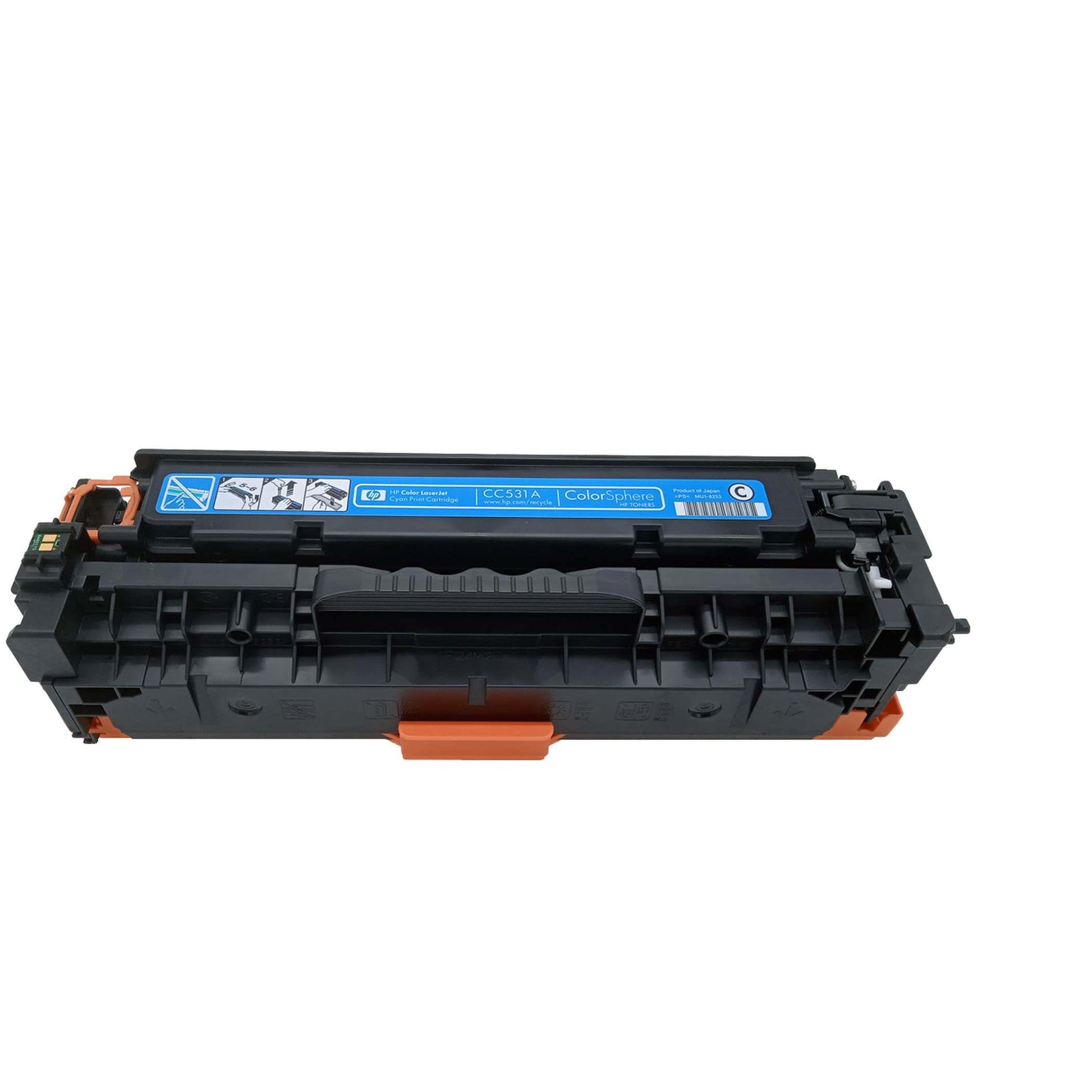 Original HP Toner 304A (CC531A) Farbe: Cyan ca: 3.500 Seiten für HP Color LaserJet CP2025 und CM2320 Serien white box