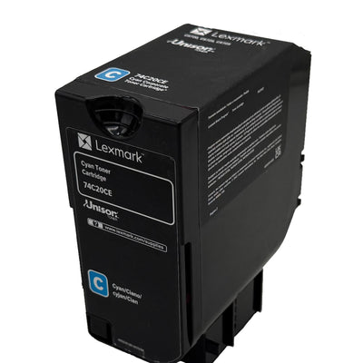 Original Lexmark Toner 74C20CE Farbe: Cyan ca. 3.000 Seiten für CS720de | CS720dte | CS725de | CS725dte | CX725de | CX725dhe | CX725dthe