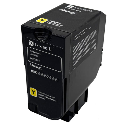 Original Lexmark Toner 74C20YE Farbe: Yellow ca. 3.000 Seiten für CS720de | CS720dte | CS725de | CS725dte | CX725de | CX725dhe | CX725dthe