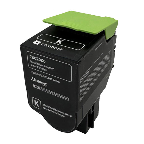 Lexmark Original Toner 78C20KE  Farbe: Schwarz ca. 2.000 Seiten für CS 421 | 521 | 622 Serien und CX 421 | 522 Serien