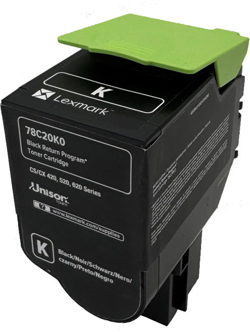 Lexmark Original Toner 78C20KE  Farbe: Schwarz ca. 2.000 Seiten für CS 421 | 521 | 622 Serien und CX 421 | 522 Serien wb