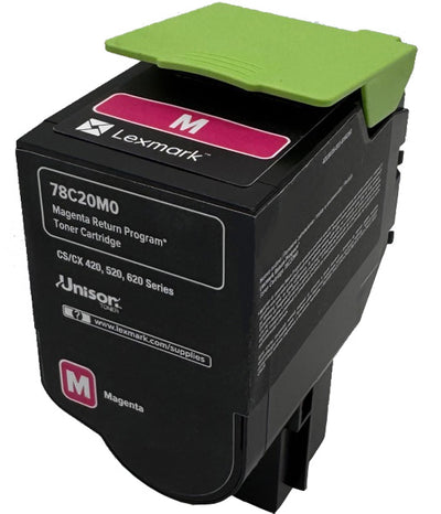 Lexmark Original Toner 78C20ME  Farbe: Magenta ca. 1.400 Seiten für CS 421 | 521 | 622 Serien und CX 421 | 522 Serien wb