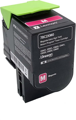 Lexmark Original Toner 78C2XME High Yield Farbe: Magenta ca. 5.000 Seiten für CS 421,521,622 Serien und CX 421,521,622,625 Serien wb