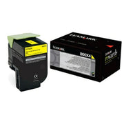 Original Lexmark Toner 80C0X40 | 800X4 Farbe: Yellow ca. 4.000 Seiten für CX 510de | CX 510dhe | CX 510dthe