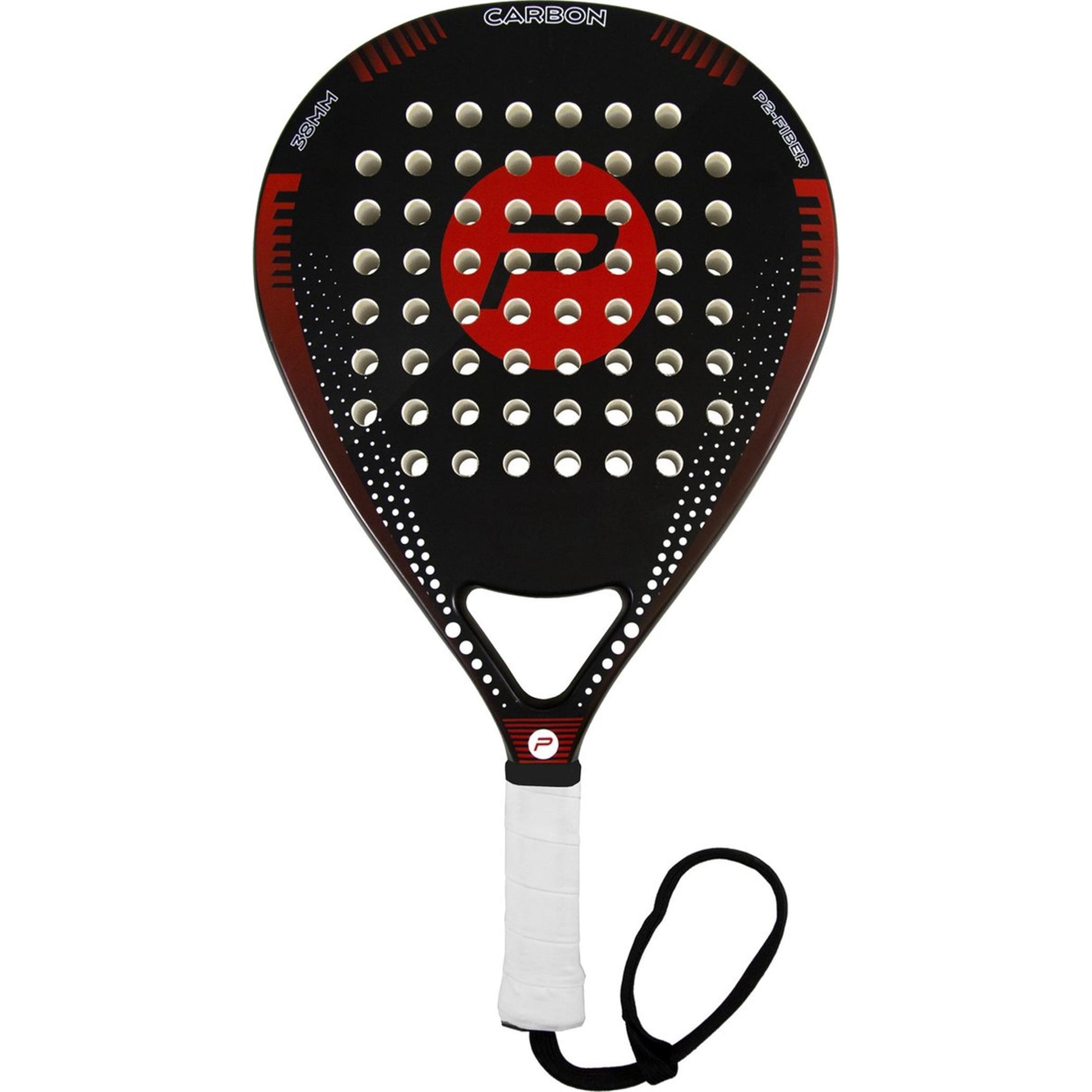Padelracket Jugador Carbon original Schwarz/Rot  354 Gramm Pure2Improve