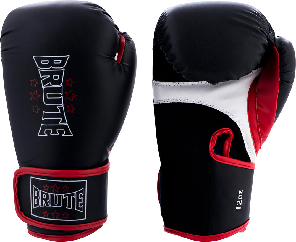 Brute Active Fitness Sparring Boxhandschuhe aus PU/Mesh mit 4-lagiger Schaumstoff- und Latexpolsterung und Injektionstechnologie - erhältlich in 10/12/14 oz