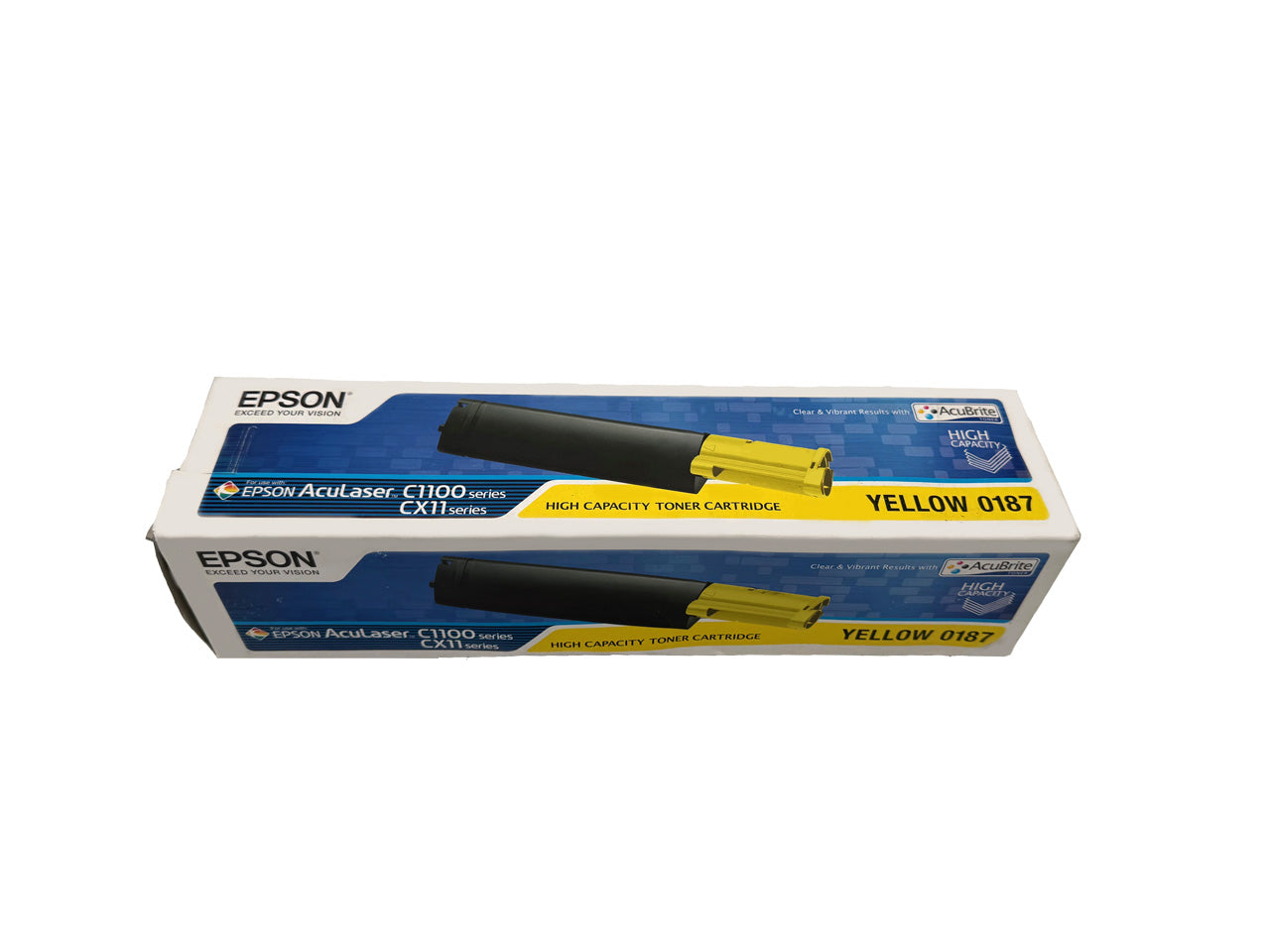 Original EPSON S050187 Toner (C13S050187) Farbe: Yellow ca. 4.000 Seiten für Epson Aculaser C 1100 I CX 11 Serie