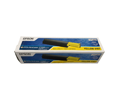 Original EPSON S050187 Toner (C13S050187) Farbe: Yellow ca. 4.000 Seiten für Epson Aculaser C 1100 I CX 11 Serie