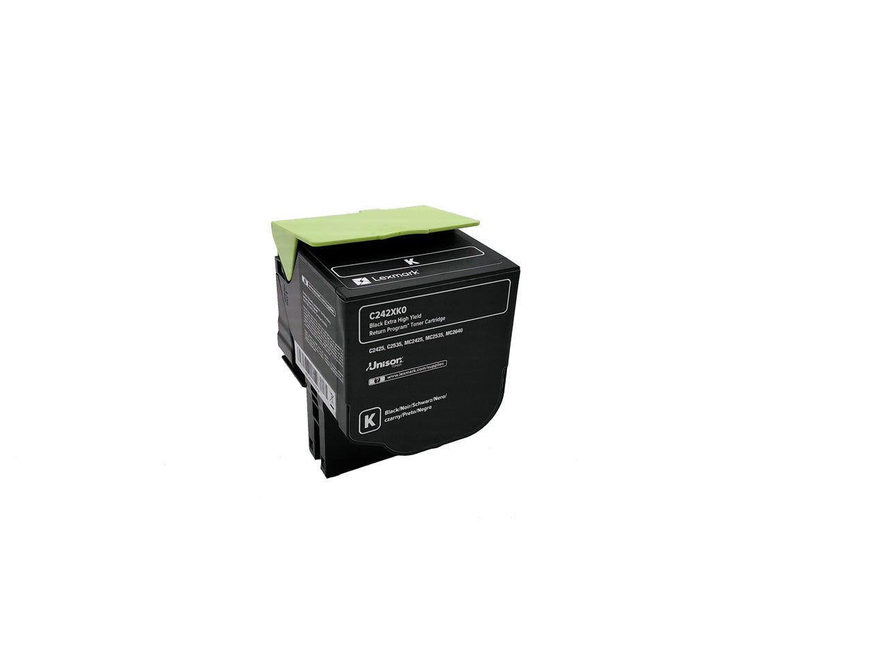 Original Lexmark Toner C242XK0 High Yield Farbe: Schwarz ca. 6.000 Seiten für C 2425 | C 2535 | MC 2425 | MC 2535 | MC 2640 Serie