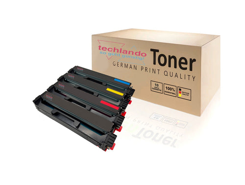 4 x Techlando Green Toner mit Chip Multipack (C332HK0|C332HC0|C332HM0|C332HY0) für ca. 10.500 Seiten Farbe: K/C/M/Y für Lexmark C3326 und MC 3326 Serien
