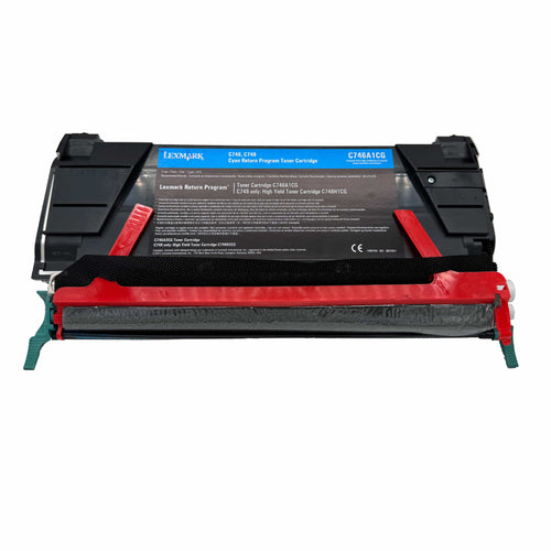 Original Lexmark Toner C746A1CG=C746A2CG Farbe: Cyan ca. 7.000 Seiten für C746dn | C746dtn | C746n | C748de | C748dte | C748e Serie