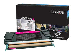 Lexmark Original Toner C 746 (746A2MG) Farbe: Magenta ca. 7.000 Seiten für: C746dn, C746dtn, C746n, C748de, C748dte, C748e usw.