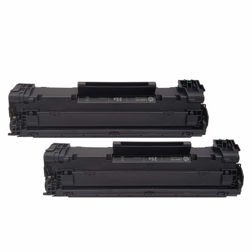 Original HP 35A Toner (CB435AD) Farbe: Schwarz ca. 2 x 1.500 Seiten für LaserJet 1005, P1005, P1006, P1007, P1008, P1009