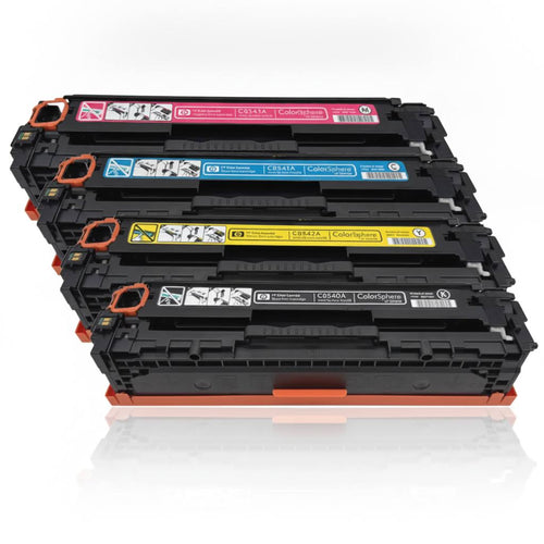 Original HP Multipack (CB540A | CB541A | CB542A | CB543A)  für ca. 6.400 Seiten für Color LaserJet CP1215 | CP1510 Serie