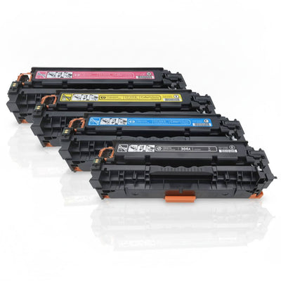 Original HP Multipack CC530A | CC531A | CC532A | CC533A Farbe: Scharz | Magenta | Yellow | Cyan für ca. 11.900 Seiten