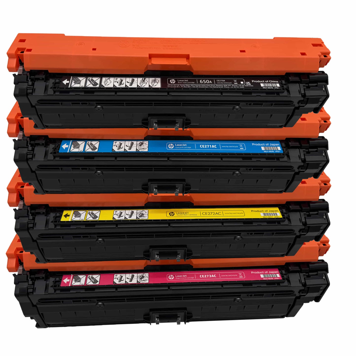 4 x Original HP Toner Multipack CE270A I CE271A I CE272A I CE273A  für ca. 58.500 Seiten für HP Color LaserJet Enterprise CB 5525 Serie usw.