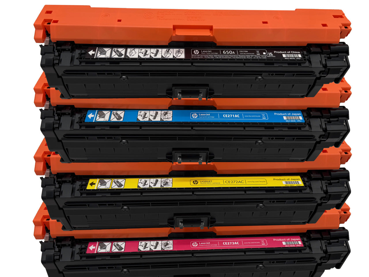 4x Original HP Toner Multipack CE270A I CE271A I CE272A I CE273A  für ca. 58.500 Seiten für HP Color LaserJet Enterprise CB 5525 Serie usw.