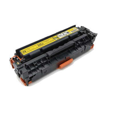 HP Original Toner 305A (CE412A) Farbe: Yellow ca: 2.600 Seiten für HP Color Laserjet Pro 300 und 400 Serien