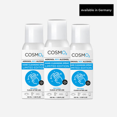 COSMO2 Aerosolspray, 100ml, 80% Alcohol 12 x 100 ml der perfekte Begleiter für die Handtasche