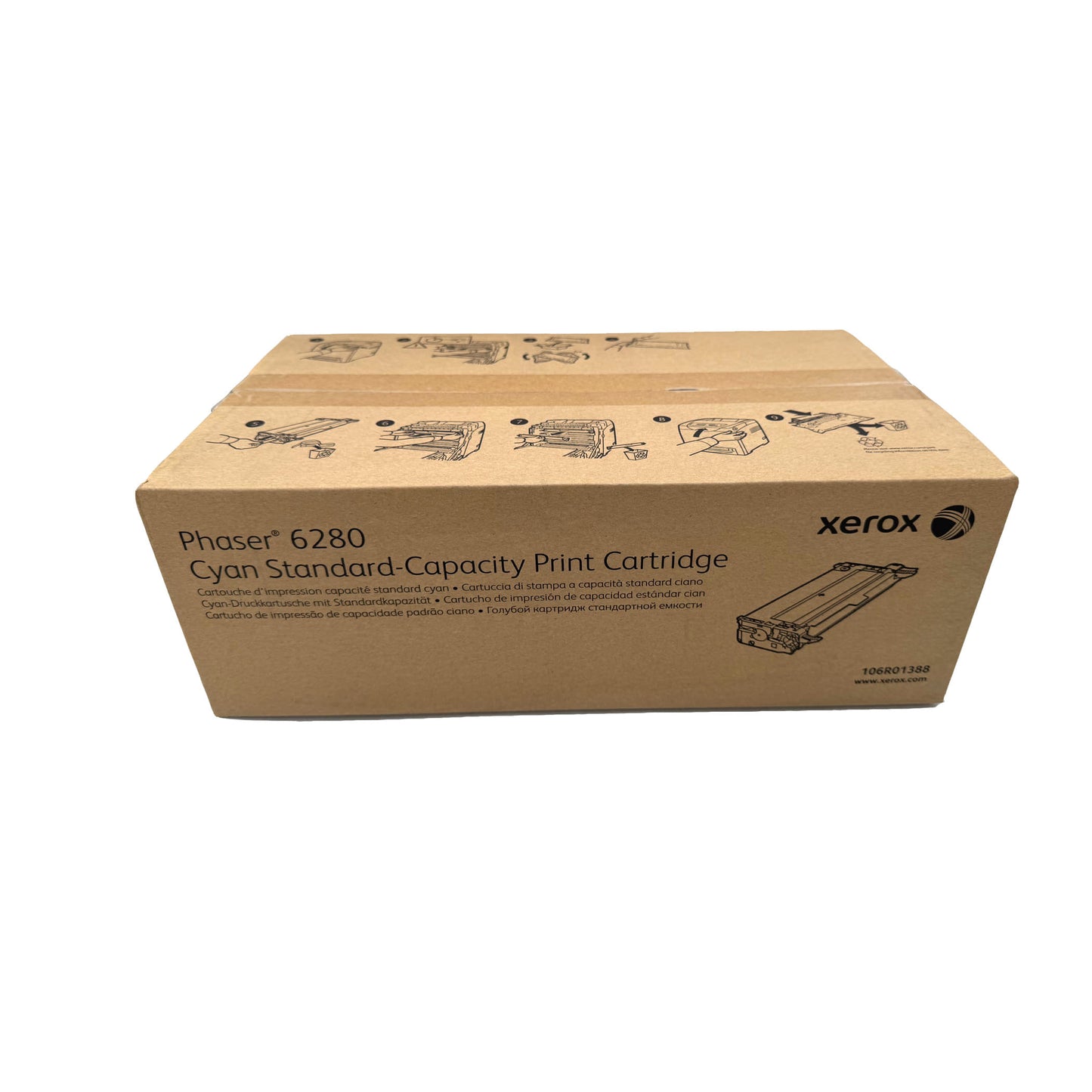 Original Xerox 106R01388 Toner Farbe: Cyan ca. 2.200 Seiten für Xerox Phaser 6280 Serie