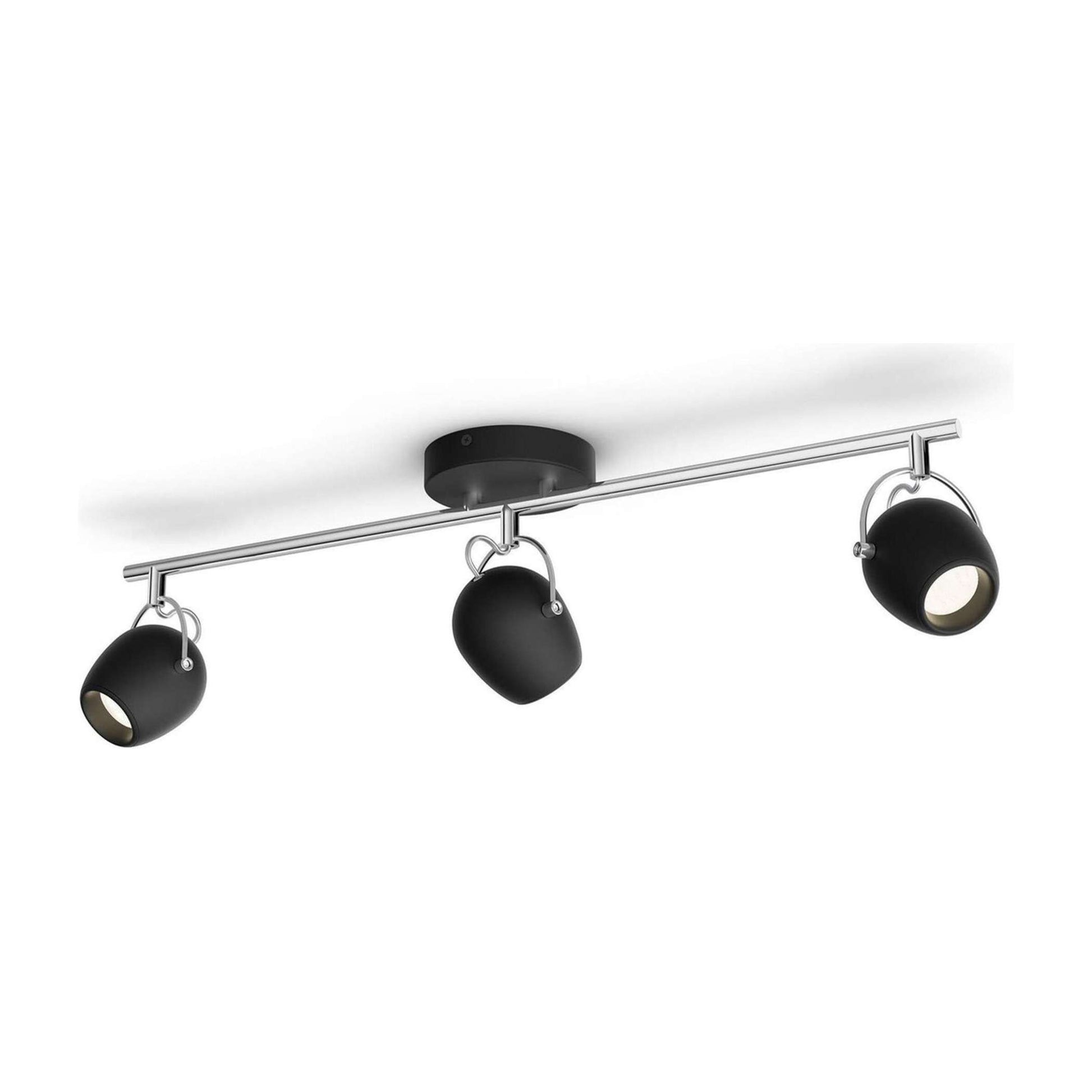 Philips LED-Deckenleuchte Rivano mit Drei Spots 3x4.3W