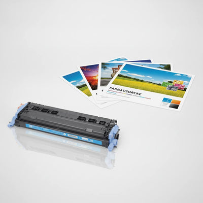 Original HP Toner 124A / Q6001A Farbe: Cyan ca. 2.000 Seiten  für HP Color LaserJet 1600 / 2600 / 2605 Serie