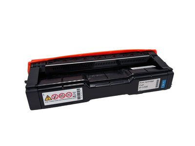 Original Ricoh Toner C250E 407544 Farbe: Cyan ca. 1.600 Seiten für Aficio SP C250 I C260 Serie usw.