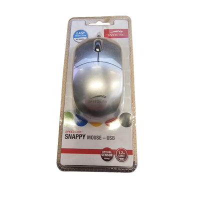 Speedlink Snappy 3-Tasten-Maus USB  kabelgebunden Silber Grau